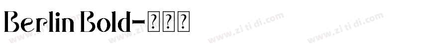 Berlin Bold字体转换